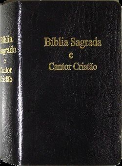 Bíblia e Cantor Cristão, letra maior, capa couro bonded