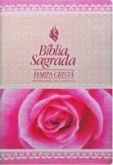 Bíblia Harpa Cristã Com Letra Grande - Flor Rosa
